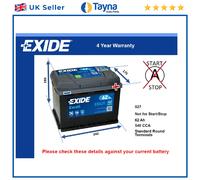 Car Battery EB620 Exide 027 540A 62Ah 4Yr Warranty 242x175x190 Excell