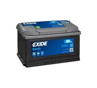 Car Battery EB800 Exide Excell 12V 80Ah 640CCA Type 115 61218376451 5K0915105H