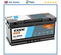 Car Battery EL1050 Exide 1638153480 500041020 5802477650 7485151426 EFB105SS New
