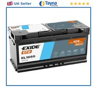 Car Battery EL1050 Exide 1638153480 500041020 5802477650 7485151426 EFB105SS New