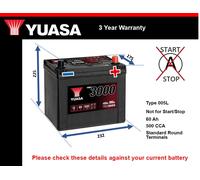Car Battery YBX3005 Yuasa Genuine Top Quality Guaranteed New