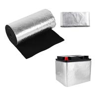 Car Battery Insulation Kit, 210x17.8cm/82.6x7in Heat Shield Battery Wrap with Aluminum Foil Tape for Most Vehicles High-Temp Insulation Blanket Cover for Cold/Heat Weather Protection Warmer Protector