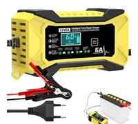 Car Battery Jump Starter - Portable 12V Battery Charger, Automotive Electronics with LCD Display and Temperature Compensation for Recreational and Commercial Vehicles