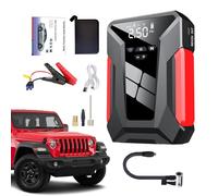 Car Battery Jump Starter, Portable Charger for Car Battery, Portable Booster for Jump Starter, Long Term Accessories for Car Booster and Tyre Inflator for Work, Holiday and