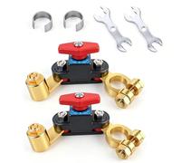 Car Battery Power Cut-Off Switch Breaker, HOVCEH 2PCS Battery Isolator Switch 12V/24V, Smart Battery Disconnect Switch, Adjustable Battery Cut Off Switch for Car Truck Boat Rv Power Failure Protection