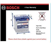 Battery fits SEAT MII AROSA TOLEDO IBIZA PANDA Bosch 002L 420A 44Ah New