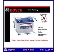 Genuine Bosch Car Battery 0092S40060 S4006 Type 078 60Ah 540CCA Top Quality New