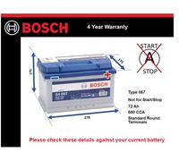 Bosch S4 vehicle battery 72 Ah 12 V 680 A Car