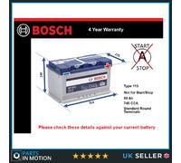 Car Battery S4011 Bosch 000915105AG 000915105DH 5GM915105H 5GM915105Q 5K0915105H