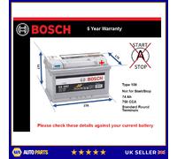 Bosch S5 007 vehicle battery Sealed Lead Acid (VRLA) 74 Ah 12 V 750 A Car