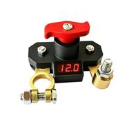 Car Battery Shut Off Isolator | Brass ABS 12V 24V Rotary Disconnect Digital Voltage Display 100A Heavy Duty Terminal Connector | RV Boat Bus Van Truck Camper Trailer Power Protection