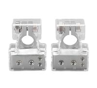 Car Battery Terminal Connector Pair, Zinc Alloy Top Post, Oxidation Resistant Silver - Durable Construction, High Conductivity, Suitable for Trucks and Vehicles