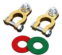 Car Battery Terminal Connectors, 2 Pcs 12V Leisure Battery Terminals Connectors Clamps, Positive Negative Post Nut Replacement for SAE/JIS Type A Posts/Marine/Car/RV