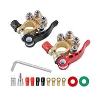 Car Battery Terminal Connectors, 2 Pcs 4 Way Quick Release Disconnect Car Battery Terminal for SAE/JIS Type A Posts, Compatible with Cars, Trucks, Vans and More