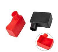 Car Battery Terminal Insulator Cover Set Compatible with for Positive and Negative Posts - Rubber Wire Connector, Heat & Dust Resistant, 200°C, Black & Red
