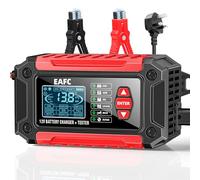 Car Battery Tester & All-in-One Charger EAFC 12V 6A Smart Car Battery Charger with LCD Display - Auto Diagnostic Tool for Cars, Motorcycles, Trucks & AGM/LiFePO4 Batteries