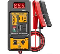 Car Battery Tester Automotive Relay Tester For 12V/24V Systems, Digital Battery Analyzer with LCD Display, Vehicle Circuit Testing Tool for Auto Motorcycle Marine Cars Trucks