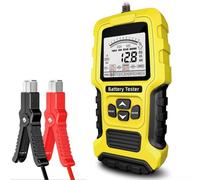 Car Battery Tester with LCD Display, 12V/24V Battery System Analyzer for SOC, CCA, SOH & Internal Resistance Measurement, for Motorcycles, Cars, Trucks & Workshops(Yellow TK-200)