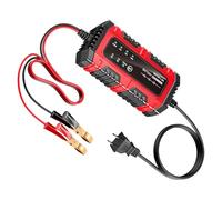 Car Battery Trickle Charger and Maintainer - 1.5A 6V/12V Smart Automatic Tender | ABS Compact Charger for Car, Truck, Motorcycle, Boat, Marine and ATV