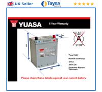 Car Battery YBX5056 Yuasa 054H 360A 40Ah 5Yr WTY 187x137x225 Silver High Perf.