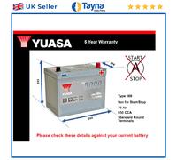 Car Battery YBX5068 Yuasa 068 650A 75Ah 5Yr WTY 269x174x225 Silver High Perf.