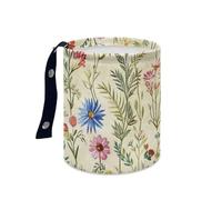 Car Bin Blue Retro Green Bin for Car Rubbish Bins Oxford Cloth Leak Proof Car Trash Can Waterproof Foldable Cars Essentials Easy to Hang Camping Cars Bins Portable Collapsible 15x18.5cm/1 Pcs