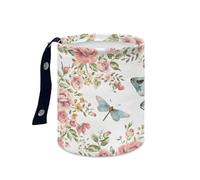 Car Bin Butterfly Rose Green Bin for Car Rubbish Bins Oxford Cloth Leak Proof Car Trash Can Waterproof Foldable Cars Essentials Easy to Hang Camping Cars Bins Portable Collapsible 15x18.5cm/3 Pcs