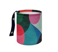 Car Bin Dark Green Pink Bin for Car Rubbish Bins Oxford Cloth Leak Proof Car Trash Can Waterproof Foldable Cars Essentials Easy to Hang Camping Cars Bins Portable Collapsible 15x18.5cm/1 Pcs