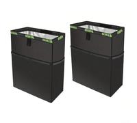 Car Bin for Headrest, 13 Litres, Waterproof, Oxford, Foldable Waste Bin with Leak-Proof Inner Pocket, Organiser for Drinks, Snacks, Toy for Car, SUV, Truck, Van, Bus, Camper, Boat, Black