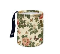 Car Bin Rose Green Butterfly Bin for Car Rubbish Bins Oxford Cloth Leak Proof Car Trash Can Waterproof Foldable Cars Essentials Easy to Hang Camping Cars Bins Portable Collapsible 15x18.5cm/1 Pcs