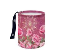 Car Bin Rose Mandala Gold Bin for Car Rubbish Bins Oxford Cloth Leak Proof Car Trash Can Waterproof Foldable Cars Essentials Easy to Hang Camping Cars Bins Portable Collapsible 15x18.5cm/2 Pcs