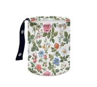 Car Bin Rose White Green Bin for Car Rubbish Bins Oxford Cloth Leak Proof Car Trash Can Waterproof Foldable Cars Essentials Easy to Hang Camping Cars Bins Portable Collapsible 15x18.5cm/2 Pcs