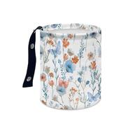 Car Bin White Butterfly Blue Bin for Car Rubbish Bins Oxford Cloth Leak Proof Car Trash Can Waterproof Foldable Cars Essentials Easy to Hang Camping Cars Bins Portable Collapsible 15x18.5cm/2 Pcs