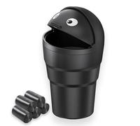 Car Bin with Lid,Car Trash Can Cupholder with Flip-Top Design,Mini Trash Bins for Front of Cars,Vehicle Rubbish Bin Cup Holder,Multipurpose Garbage Can Without Leakage for Cars,Office,Home