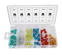 Car Blade Assortment Kit Electrical Accessories Orange Red Blue Yellow White Green 120Pcs Small Size Kit Cut Off Abnormally Rising Current For Vehicle Plastic Metal 22.5 x 10 x 3