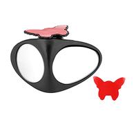 Car Blind Spot Mirror 360 Degree Adjustable Right Side Rear View Auxiliary Mirror Wide Angle Double Curvature Clear Glass for Safe Driving Parking Reversing Black ABS Plastic