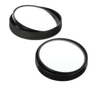 Car Blind Spot Mirror Pair 360 Degree Frameless Black Abs Glass