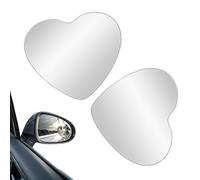 Car Blind Spot Mirror, Removable Wide Angle Convex Rearview Mirror, Stick on Rearview 2 Piece Accessories Heart Shaped for Enhanced Safety Vehicle Truck Automotive