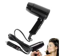 Car Blow Dryer Hair - 2-in-1 Portable Window Defroster and Hair Dryer, 12V Folding Car Accessory, Anti-Overheat Protection, Road Trip for SUV, RV, Auto, Convertible, Truck | Travel Cars Use