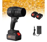 Car Blower Garden Blowers,overheating Protection with 2 block 48v Lithium Battery,Lightweight design,anti-fall,anti-aging and reinforced without deformation,Leaf cleaning Storm snow removal black