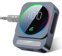 Car Bluetooth Aux Adapter, SONRU Bluetooth 5.3 Receiver, Wireless Audio Receiver for Car/Home Stereo/Wired Headphones/Speaker, Dual AUX Outputs, RCA AUX 3.5mm