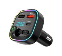 Car Bluetooth Transmitter,5.3 FM Bluetooth Car Adapter,PD 20W & QC 3.0 Fast Charging,FM Bluetooth Transmitter Car Dual Usb+1 Type-C,Hands Free Calling FM Transmitter Bluetooth Car,Supports USB/TF/SD