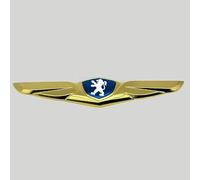 Car Body Emblem for Peugeot RCZ,ABS Automotive Logo 3D Decals Grill Badge Boot Covers Crest Sticker Car Stylish Decoration Accessories,Gold Blue