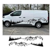 Car Body Side Sticker, For ProAce Verso City Mountains Forest Styling Van Camper Graphics Decor Decal Auto Accessories Car Side Skirt stripe decal Decals