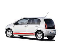 Car Body Side Sticker for VW UP GTI Cross E-Up,Car Door Side Skirt Long Stripe Vinyl Film Stickers Body Decoration Accessories,C-Red