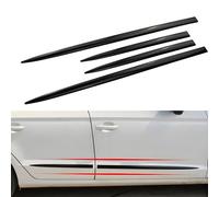 Car Body Styling Side Skirt for Genesis GV80 2021-2025, ABS Extensions Rocker Extension Body Panels Anti-Scratch Long Strip Fittings 4pcs,Black-normal