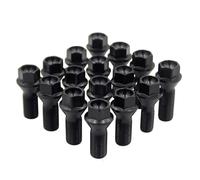 Car bolts set Compatible With BMW Z4 2003-2016 Z8 2000-2003 16pcs M12 X 1.5 Black Whee Bolts Wheel Lug Bolts Hex 17mm OE 36136781150