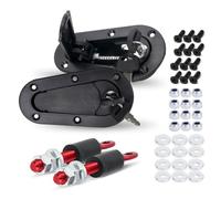 Car Bonnet Hood Lock Keyed ABS Aluminium Anti Theft Black Latch | This robust black aluminium and ABS bonnet lock offers a secure keyed latch system to safeguard your engine compartment.