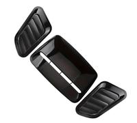 Car Bonnet Vent Universal 3-piece Front Engine Hood Rear For Wing Kit Ventilated Set Outlet Replacement Exterior Parts Accessories(Black 1)