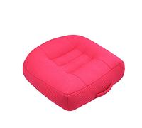 Car Booster Seat Cushion, 40 x 40 cm, Extra Thick Car Seat Cover, Effectively Extend Vision When Driving, Also for Dining Table Chairs, Office Chairs, Wheelchairs, Garden Chairs, Sofa Pink Red